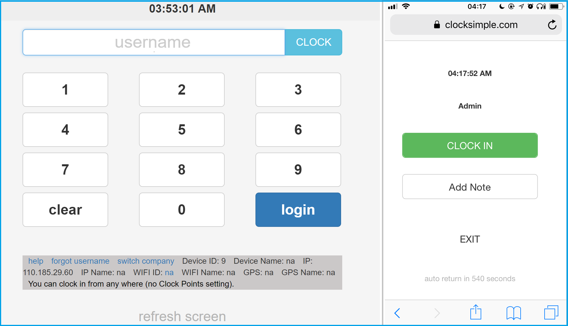 Employee Time Clock App Free Minevast